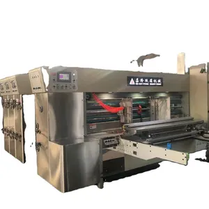 Automatic flexo corrugated carton box printing slotting die cutting machine