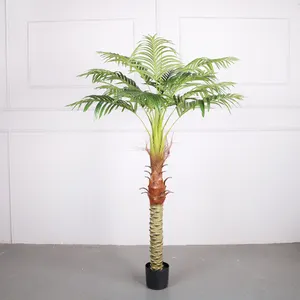 Qihao – Imitation réaliste de palmier artificiel Tropical en Pot pour maison, intérieur, extérieur, bureau, Patio, porche