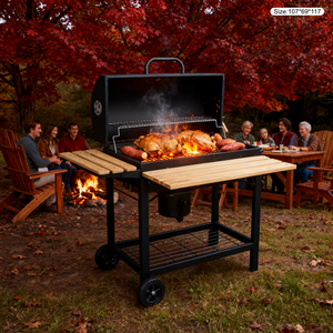 Barbecue au charbon de bois, fumoir à gaz, barbecue portable, barbecue à gaz avec retournement, barbecue au charbon de bois, îlot de barbecue, rôtissoire, station de barbecue d'intérieur, support - Product Image 6