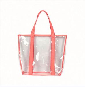 Wholesale Eco-Friendly Superior Quality PVC Clear <b>Transparent</b> Tote Shopping <b>Bags</b> Waterproof with Custom Printed Logo - Product Image 4