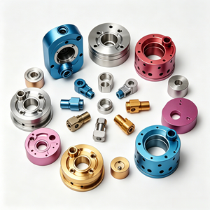 Componentes de Válvulas Hidráulicas y Accesorios Neumáticos de Aluminio Mecanizados por CNC Personalizados, Piezas Mecánicas de Precisión Anodizadas - Product Image 1