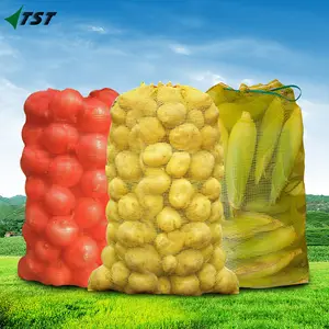 Vegetable Packing Plastic Packaging Red Orange Green PP Woven Net Sack Onion Mesh Bag