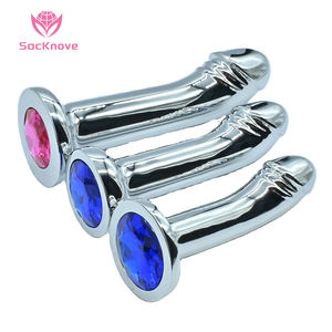 SacKnove金属代替品セックスおもちゃゲイバット刺激ペニス女性オナニーリアル男性ディルドアナルプラグ - Product Image 1