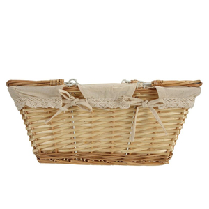 Picnic food <b>basket</b> <b>Large</b> wicker rustic picnic Easter food <b>basket</b> for bath <b>storage</b> party wedding and candy gifts - Product Image 4