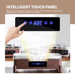 Vincitori all'ingrosso piatto da sfregamento intelligente in acciaio inossidabile Set Chafer da Buffet elettrico da banco scalda cibo per banchetti - Product Image 5