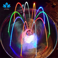 DEWY DW_1129 Air Mancur Musik Tari Luar Ruangan Persegi Besar 304 Baja Tahan Karat Lampu Air Mancur Melompat Peralatan Desain Modern 5