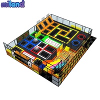 Equipo de Parque de Trampolines Comercial, Cama Elástica Interior, Cancha de Baloncesto, Foso de Espuma para Niños y Adultos, Centros de Recreación