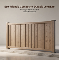 Panneaux de clôture WPC co-extrudés de qualité supérieure, système de clôture composite anti-UV pour jardin, cour arrière, villa, installation facile