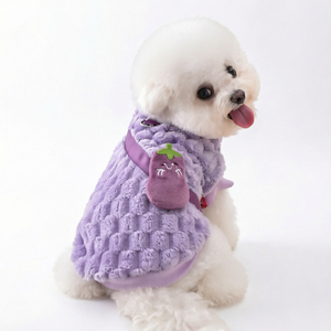 Chaleco de Forro Polar para Perros y Gatos, Diseño de Animales, Color Morado, para Invierno/Primavera, Marca Dream House Pet - Product Image 1