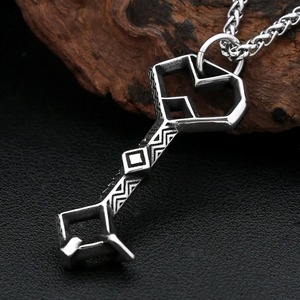 Yunnique-collar con colgante de llave Thorin estilo Hobbit Retro, de acero inoxidable, joyería Punk Hip Hop para hombre, regalo - Product Image 2