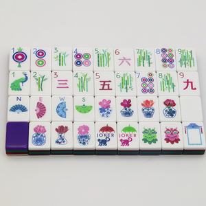 Coffret de <span class=keywords><strong>Mahjong</strong></span> et d'échecs de luxe portable à 4 couches, style américain, pour enfants, 160 tuiles de <span class=keywords><strong>Mahjong</strong></span>, design pliable en acrylique - Product Image 2