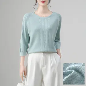 Vendita calda traspirante primavera abbigliamento personalizzato maglia maglia donna maglione Casual maglioni in poliestere