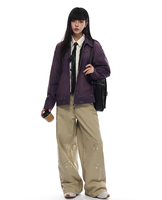 Automne américain Veste à revers en denim délavé pour femmes, style streetwear vintage, design déchiré, technique délavée pour l'hiver