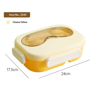 Boîte à lunch portable en plastique 2026, récipient alimentaire anti-fuite avec couverts, compatible micro-ondes - Product Image 2