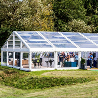 Tente de Réception Luxe Personnalisée 20x40, Grande Tente de Fête Extérieure Transparente, Chapiteau de Mariage à Toit Clair avec Grand Cadre en Aluminium