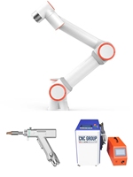 Solution de soudage laser avec robot collaboratif FR5, bras de cobot 6 axes, moteur PLC, roulement 1kW 220V