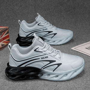 Zapatillas de running de caña alta con cordones 2025, deportivas de moda con amortiguación Blade, estampado de llamas, tejido hueco, ligeras para jogging - Product Image 6