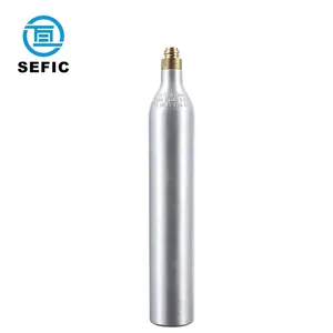 SEFIC 0.6L Small Co2 Cartridge Cylinder Co2 Tank for Kitchen Soda Water Use