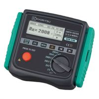 Medidor de Resistencia y Resistividad a Tierra Kyoritsu KEW 4106 de 0.001 a 200 K con Memoria para 800 Datos, Funciona con Baterías AA de 12V CC