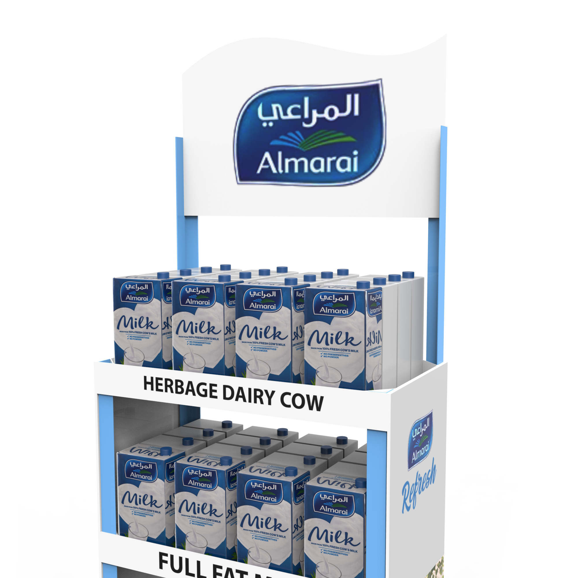 Custom Bottle Floor Display for Supermarkets Promotional Energy Milk Drink Fruit Juice Water Milk Wine Beer Coffee Display Stand — view 5