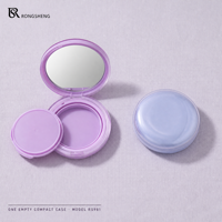 Boîte compacte vide personnalisée avec miroir, emballage cosmétique rond pour fond de teint et poudre, fabrication OEM ODM