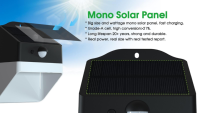 Lampes solaires murales multi-styles pour extérieur, étanches IP65, alimentées par énergie solaire, avec détecteur de mouvement crépusculaire et au lever du soleil, pour porche