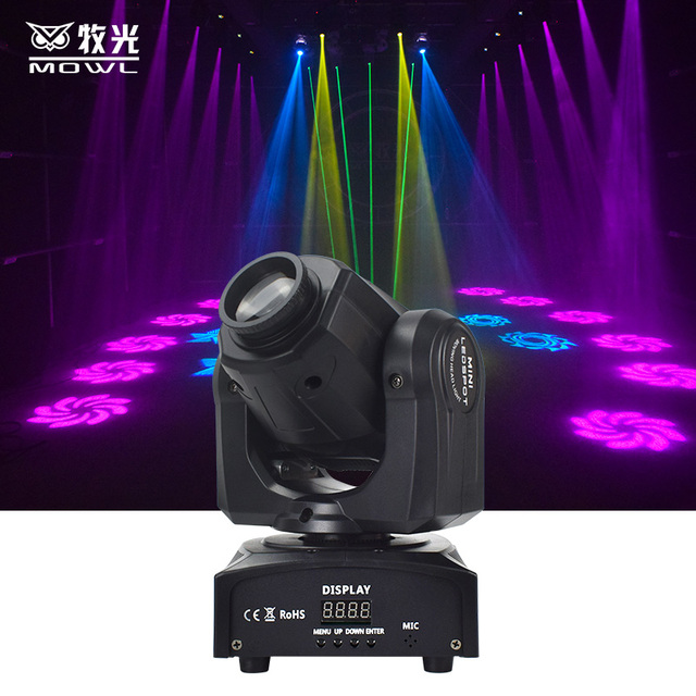 30W Mini LED Spot Moving Head Light White Wedding Christmas Birthday DJ Disco Bar Event Party Show Aluminum Lamp Body