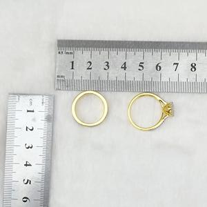 Anillo <span class=keywords><strong>de</strong></span> Compromiso <span class=keywords><strong>de</strong></span> Moda <span class=keywords><strong>para</strong></span> <span class=keywords><strong>Parejas</strong></span>, Chapado en Oro, <span class=keywords><strong>de</strong></span> Latón, Juego <span class=keywords><strong>de</strong></span> 2 Piezas, Regalo <span class=keywords><strong>para</strong></span> Enamorados - Product Image 4