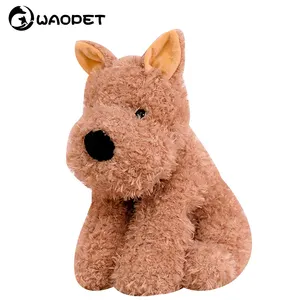 Mainan boneka anak anjing kunyah berdecit katun PP kualitas tinggi mainan kucing anjing interaktif lucu untuk penipu