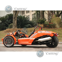 Caiteng 350cc Essence/Électrique, Buggy Jeep 3 Roues Tout-Terrain Homologué Route, Prêt pour la Plage, Transmission Automatique, Métal+Plastique