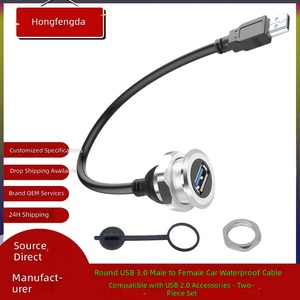 <span class=keywords><strong>Cavo</strong></span> <span class=keywords><strong>USB</strong></span> 3.0 Tipo D <span class=keywords><strong>Maschio</strong></span>-<span class=keywords><strong>Maschio</strong></span>/<span class=keywords><strong>Maschio</strong></span>-<span class=keywords><strong>Femmina</strong></span> Impermeabile in PVC per Yacht, Pannelli Strumenti Moto e Uso Automobilistico - Product Image 5