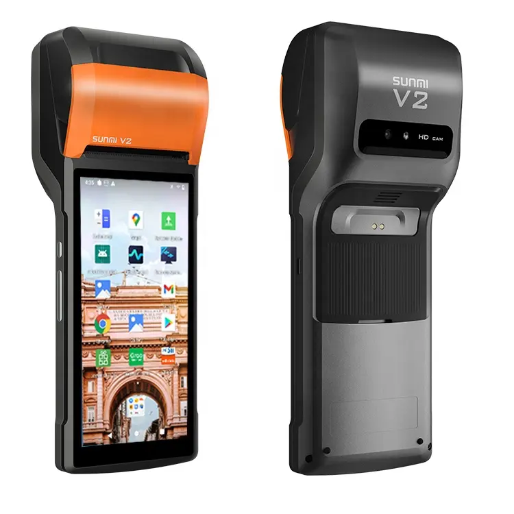 SUNMI V2S 휴대용 Pos 시스템 와이파이 NFC GMS 스캐너 안드로이드 11 청구기 터치 스크린 스마트 Pos 터미널 영수증 프린터