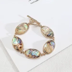 2023 New Design Fashionable Abalone Shell White Shell Faceted Resin Delicate Girl Bracelet