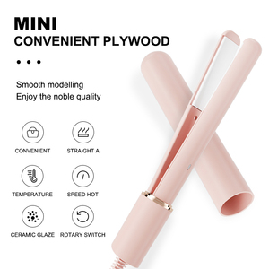 Mini Plancha de Cerámica Eléctrica Portátil, Funciones de Rizado y Alisado, Protección Contra Sobrecalentamiento, Temperatura Ajustable, Ideal para Hoteles y Caravanas - Product Image 3