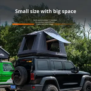 Tente de toit gonflable quatre saisons, imperméable 3000 mm+, pliable, légère (18,5 kg), pour <span class=keywords><strong>camping</strong></span> <span class=keywords><strong>en</strong></span> plein air, SUV, tout-terrain, voiture de tourisme - Product Image 4