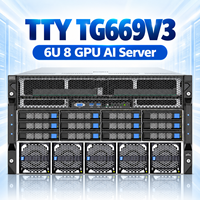 Serveur IA TTY TG669V3 6U 8 GPU haute performance pour l'apprentissage profond, la formation de LLM et l'informatique IA générative