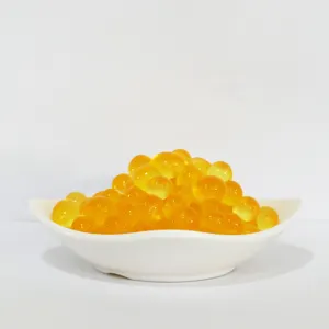 निर्यात के लिए स्वादिष्ट पॉपिंग बोबा विशिष्ट गुणवत्ता वाला आम स्वाद नारंगी रंग का पॉपिंग बोबा