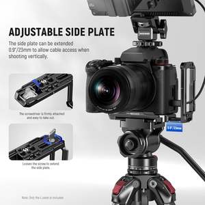 NEEWER Support en L pour LUMIX <span class=keywords><strong>S5</strong></span> <span class=keywords><strong>II</strong></span>/<span class=keywords><strong>S5</strong></span> <span class=keywords><strong>II</strong></span> <span class=keywords><strong>X</strong></span>, aluminium, plaque latérale horizontale et verticale extensible Arca à changement rapide - Product Image 5