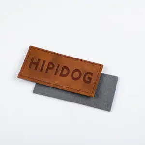 Synthetic Imitation Leather Labels Customized Faux Leather Labels