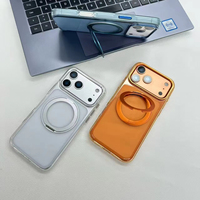 Étui magnétique en PC avec anneau diamanté 2,5 mm, coque de téléphone simple et professionnelle