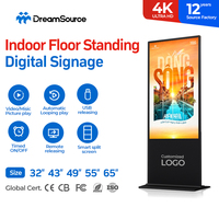 Pantalla Táctil LCD de Señalización Digital de 55 Pulgadas 4K UHD con Control Remoto Reproductor Multimedia CMS para Tiendas Minoristas