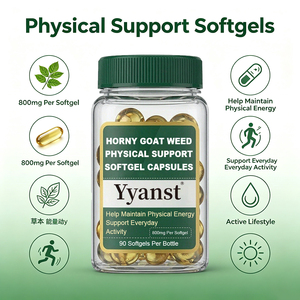 Capsules de soutien physique en gélules souples – Complément à base de plantes Horny Goat Weed – Mélange d'herbes pour aider à maintenir l'énergie quotidienne et l'activité des hommes actifs – OEM - Product Image 2