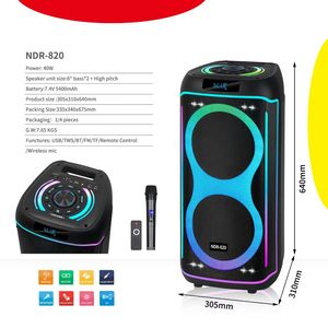 Hochwertiger <span class=keywords><strong>8</strong></span>-Zoll-RGB-Lautsprecher mit langer Akkulaufzeit, kabellosem Ladegerät, Bluetooth und ABS-Soundbar für Outdoor-Partys - Product Image 5