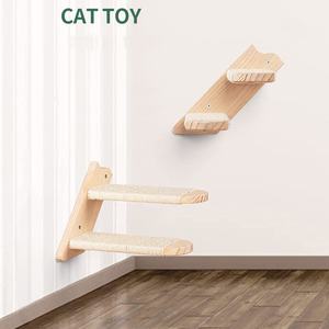 מדרגות קיר חתול לטיפוס קיר הפיך רכוב 4 שלבים חתול שלב מדרגות חתול - Product Image 6