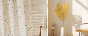 Cortinas Translúcidas de Tela Natural <span class=keywords><strong>con</strong></span> Función de Oscurecimiento, Cortinas Translúcidas de Lujo para la Sala de Estar - Product Image 4
