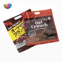 Sachet refermable personnalisé imprimé, recyclable, de qualité alimentaire, 500g, pour céréales, flocons d'avoine, avec fermeture éclair