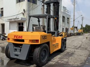 Used TCM FD120 Diesel <b>Forklift</b> Original Japan 12 Ton Heavy <b>Forklift</b> For Port Container Handling - Product Image 1