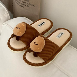 XIXITIAO Pantuflas de Algodón para Mujer, para Dormitorio, de Poliéster, para Interiores, Anticolisión, con Plataforma, Cálidas para Invierno, para Exteriores, con Suela Suave de EVA - Product Image 5