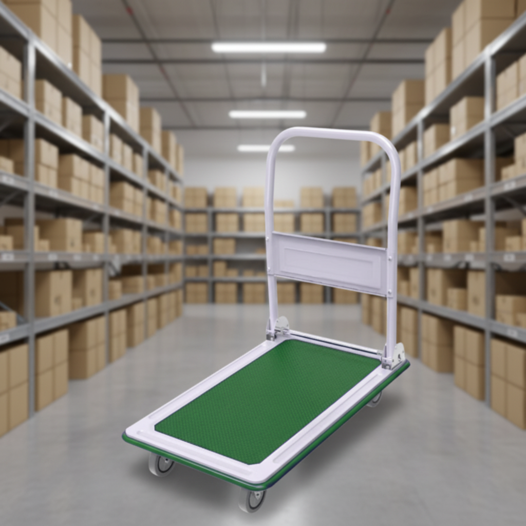 High Quality Steel Foldable Portable Trolley 4-Wheel Platform Hand Truck OEM Load Capacity 200KG for Retail Store Cargo Handling