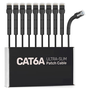 Cavi <span class=keywords><strong>Patch</strong></span> Ethernet Cat6a Ultra Sottili 1ft Neri 10GB Cavo <span class=keywords><strong>Patch</strong></span> <span class=keywords><strong>Cat</strong></span> <span class=keywords><strong>6a</strong></span> Flessibile e Sottile Risparmio di Spazio - Product Image 4